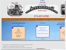 Tablet Screenshot of ferranteoil.com